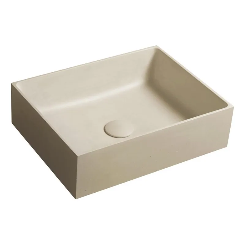 Omezená Nabídka Sapho - Umyvadlo na desku FORMIGO 47,5x36,5 cm beton/béžová