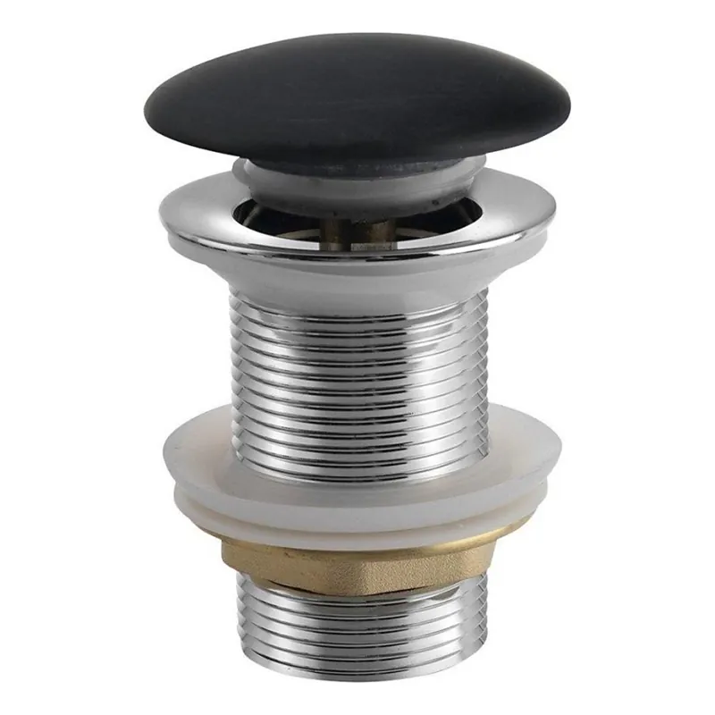 Must-Have Sapho - Umyvadlová výpusť Click-Clack BLOK pr. 6,7 cm marquin/matná černá