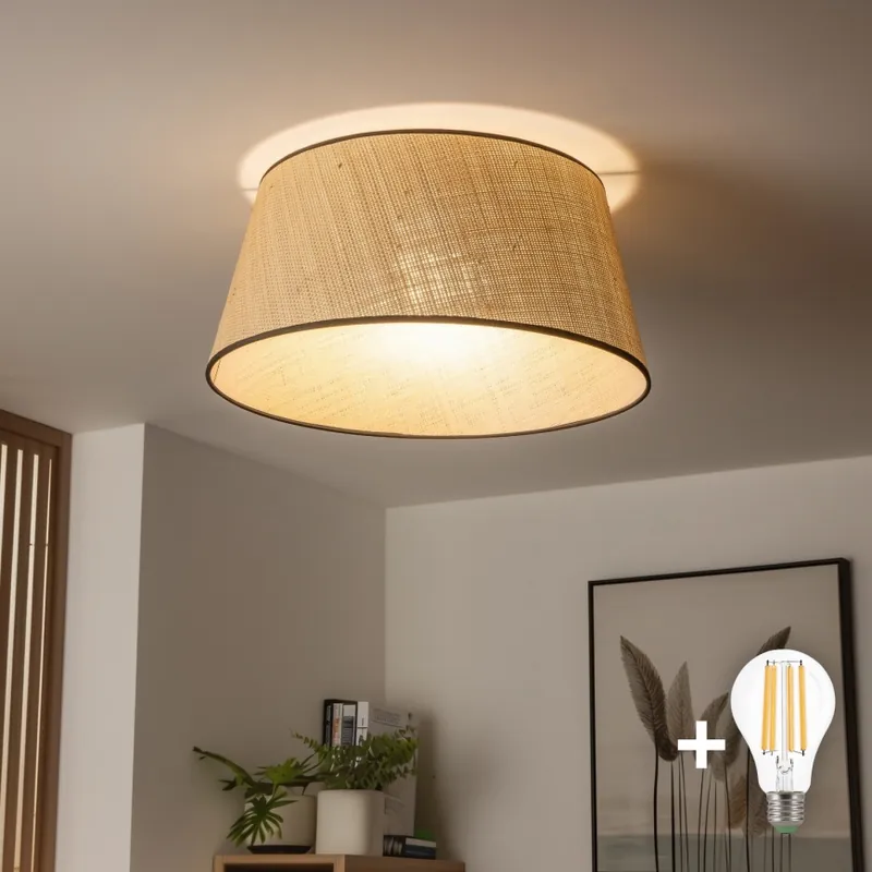 Brilagi - LED Přisazený lustr CERIA 1xE27/40W/230V pr. 50 cm béžová Tovární Cena