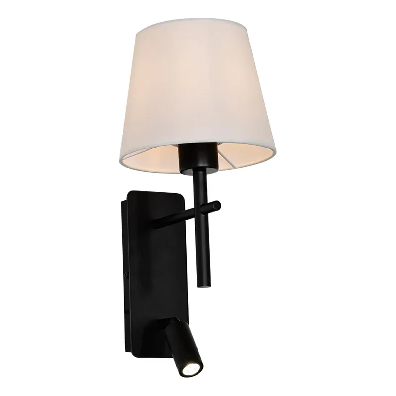 Must-Have Zuma Line - LED Nástěnná lampa 1xE27/40W/230V + LED/2,5W černá/bílá