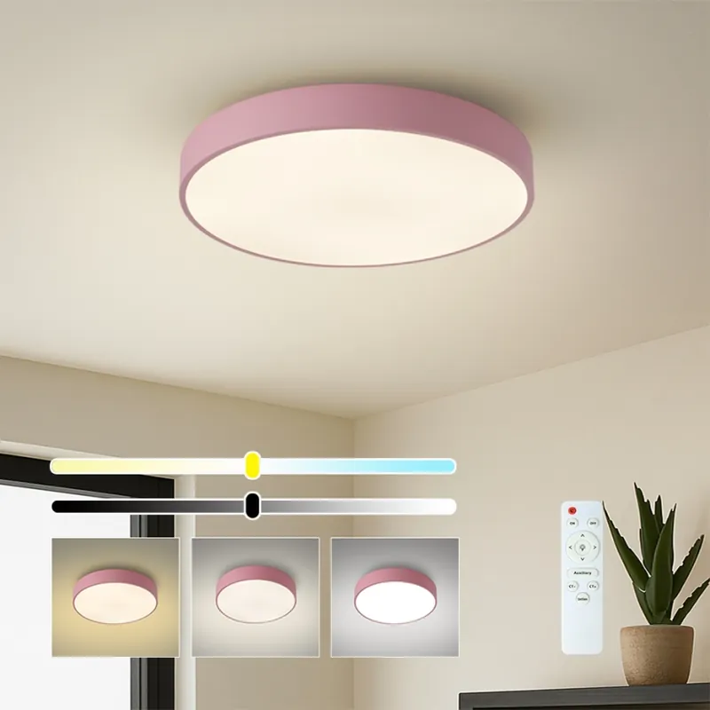 Horká Nabídka Brilagi - LED Stmívatelné stropní svítidlo POOL LED/48W/230V 3000-6000K pr. 40 cm růžová + dálkové ovládání