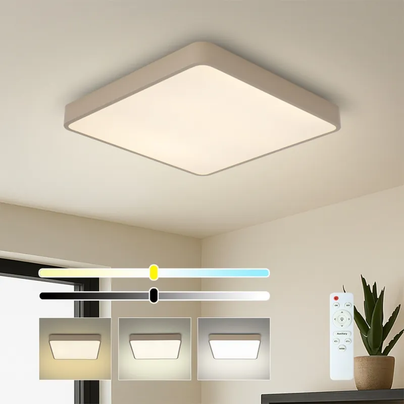 Brilagi - LED Stmívatelné stropní svítidlo POOL LED/36W/230V 3000-6000K 40x40 cm béžová + dálkové ovládání Koupit Online
