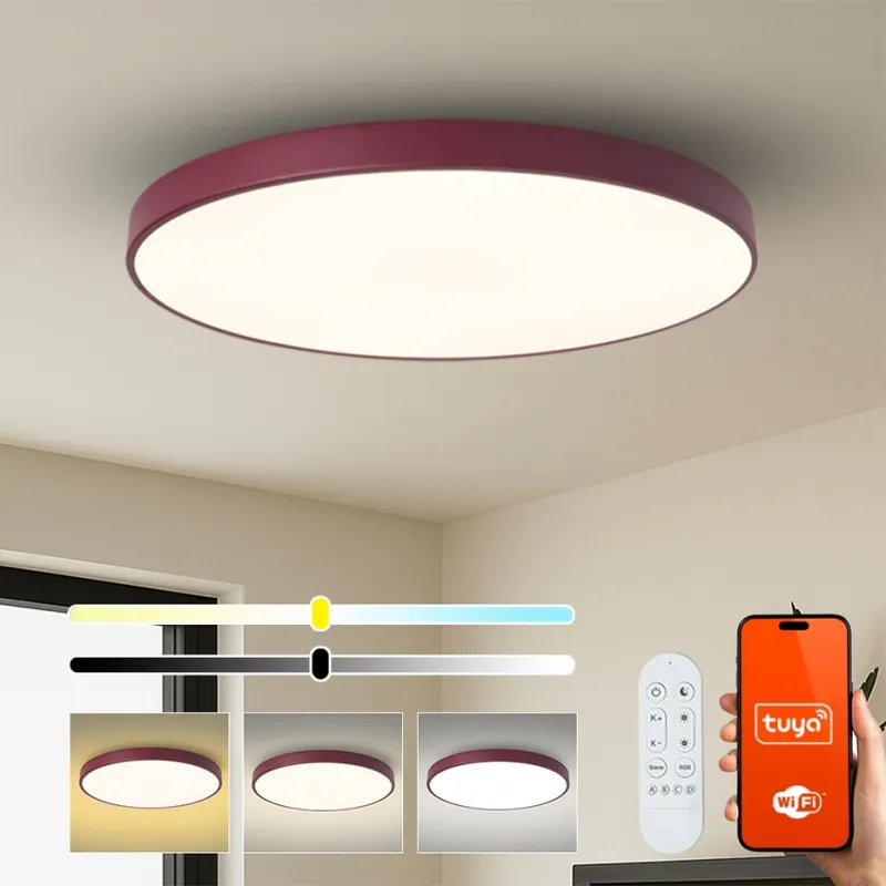 Brilagi - LED Stmívatelné svítidlo POOL SMART LED/128W/230V pr. 100 cm 3000-6000K Wi-Fi Tuya + dálkové ovládání burgundy Nejlepší Cena
