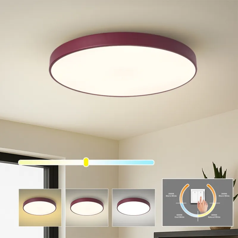 Brilagi - LED Stropní svítidlo POOL LED/60W/230V 3000/4000/6000K pr. 60 cm burgundy Autentický