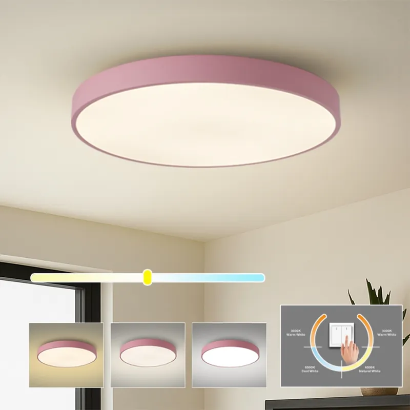 Oblíbený Brilagi - LED Stropní svítidlo POOL LED/100W/230V 3000/4000/6000K pr. 80 cm růžová