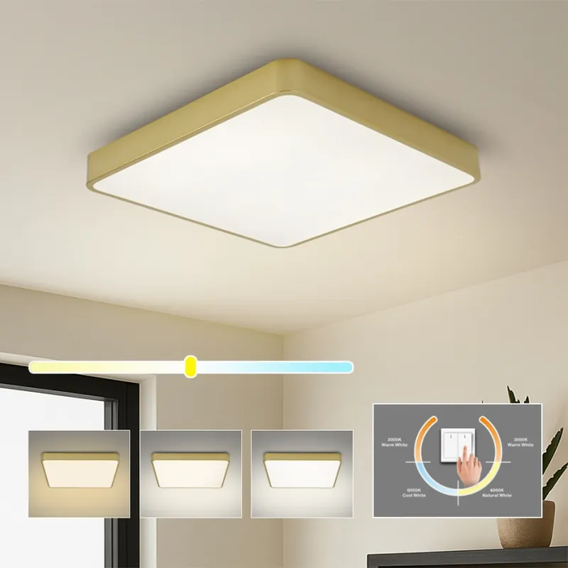 Rychlé Dodání Brilagi - LED Stropní svítidlo POOL LED/36W/230V 3000/4000/6000K 40x40 cm zlatá