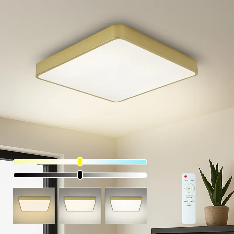 Brilagi - LED Stmívatelné stropní svítidlo POOL LED/36W/230V 3000-6000K 40x40 cm zlatá + dálkové ovládání Cenově Výhodný