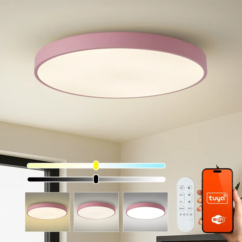 Novinka Brilagi - LED Stmívatelné svítidlo POOL SMART LED/128W/230V pr. 100 cm 3000-6000K Wi-Fi Tuya + dálkové ovládání růžová