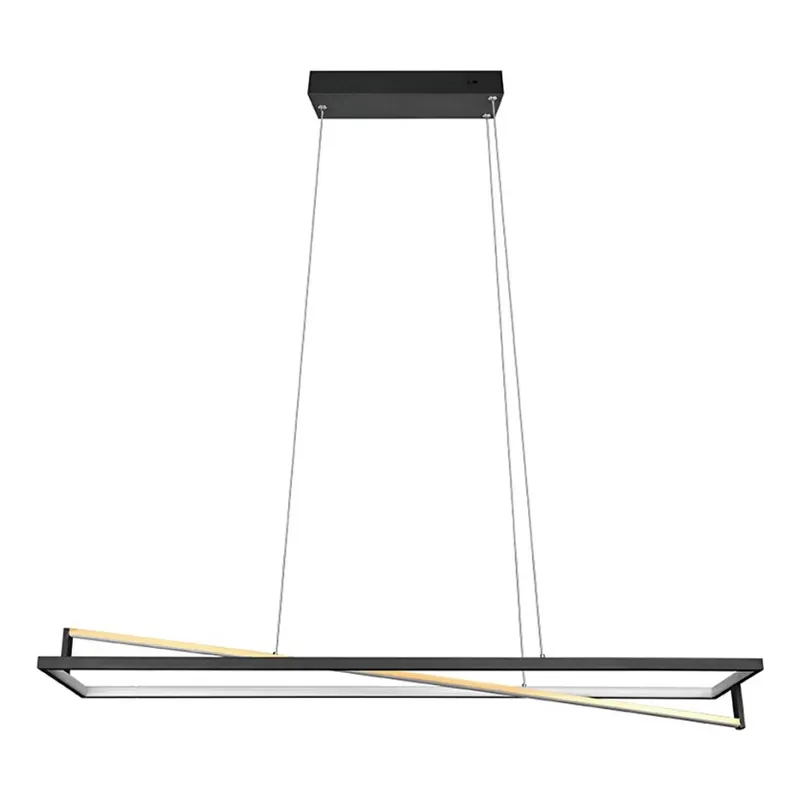 Trio - LED Stmívatelný lustr na lanku EDGE LED/35W/230V 2300/3000/4000K černá/zlatá Ověřený