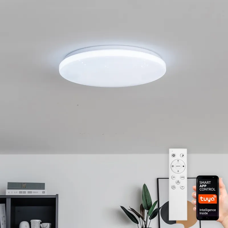 Brilagi - LED Stmívatelné stropní svítidlo SMART STARS LED/24W/230V pr. 38 cm 3000-6000K Wi-Fi Tuya Beacon + dálkové ovládání Zlevněný