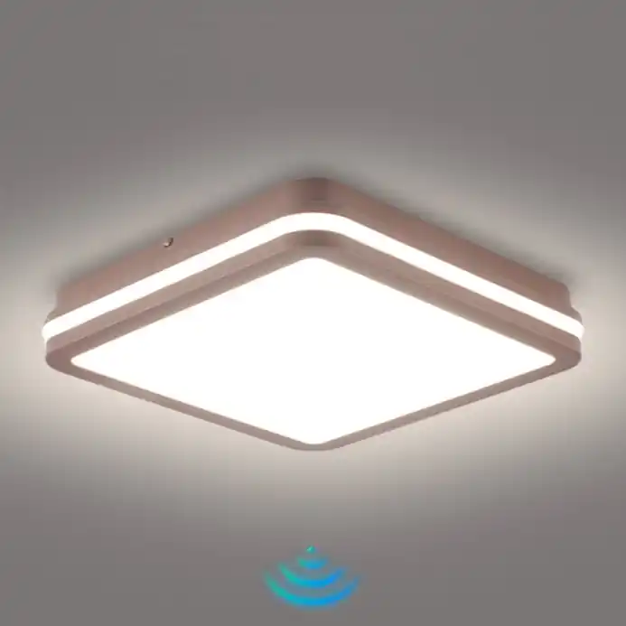 Brilagi - LED Venkovní stropní svítidlo se senzorem BENE LED/24W/230V 26x26 cm hnědá IP54 Nejprodávanější