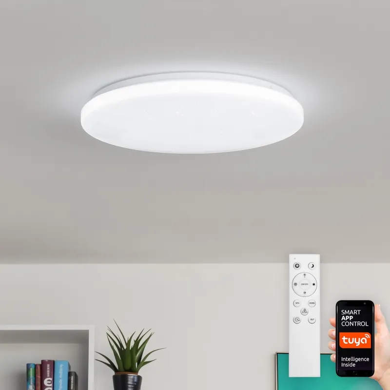 Brilagi - LED Stmívatelné stropní svítidlo SMART STARS LED/36W/230V pr. 48 cm 3000-6000K Wi-Fi Tuya Beacon + dálkové ovládání Akční Cena