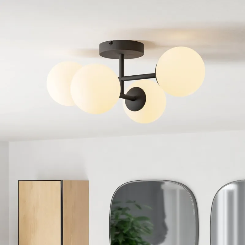 Akční Cena Eglo - LED Koupelnové přisazený lustr 4xG9/4,2W/230V IP44 černá