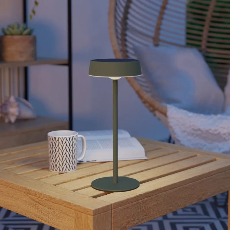 Dokud Zásoby Vydrží Eglo - LED Stmívatelná solární nabíjecí dotyková stolní lampa LED/3W/5V 3000-6000K 1800 mAh IP44 zelená