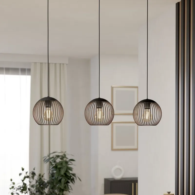 Eglo - Lustr na lanku 3xE27/60W/230V černá Kup Teď