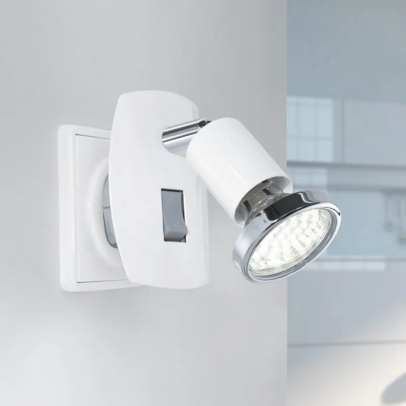 Autentický Eglo - LED Svítidlo do zásuvky 1xGU10/2,8W/230V bílá