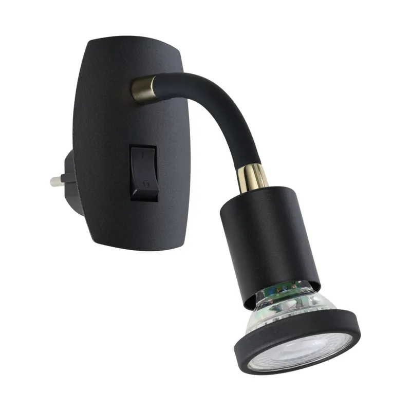 Eglo - LED Svítidlo do zásuvky 1xGU10/4,5W/230V černá Speciální Cena
