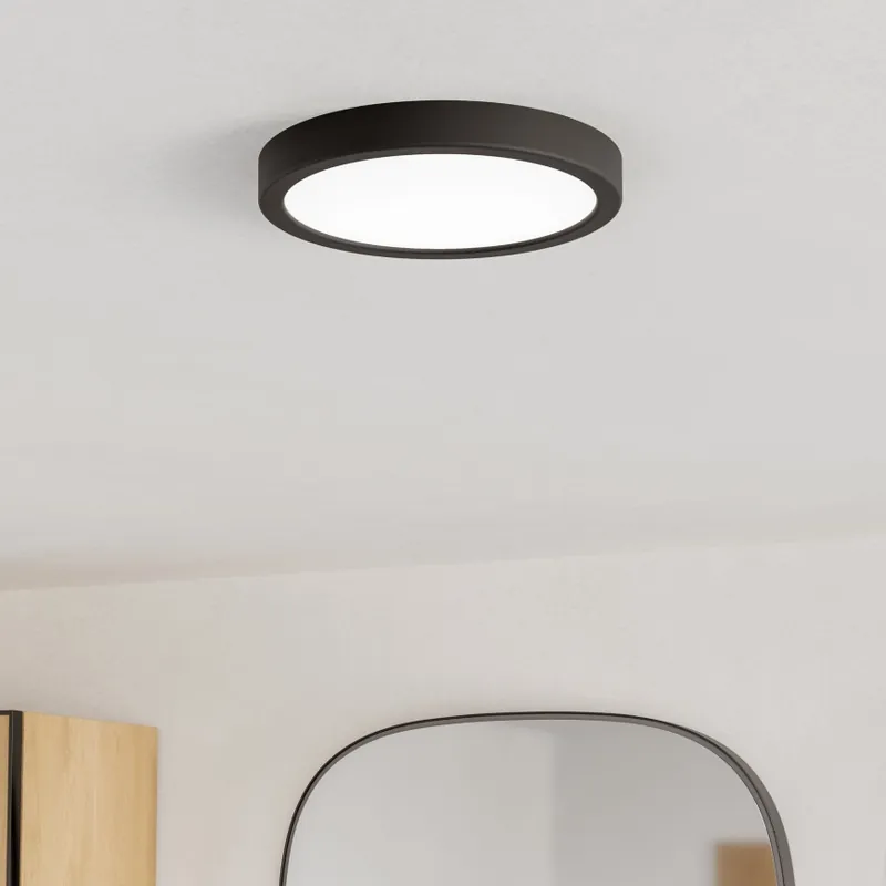 Rychlé Dodání Eglo - LED Koupelnové stropní svítidlo LED/11,5W/230V 2700/4000/6500K pr. 21,1 cm IP44 černá