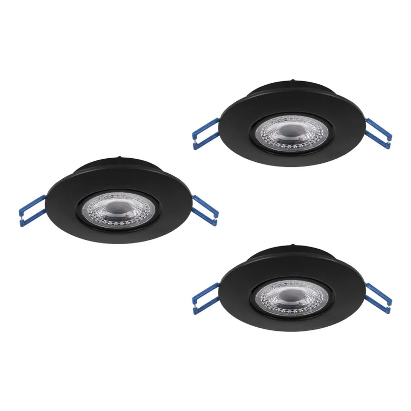Eglo - SADA 3xLED Podhledové svítidlo LED/4,9W/230V 2700/4000/6500K pr. 9 cm černá Dokud Zásoby Vydrží
