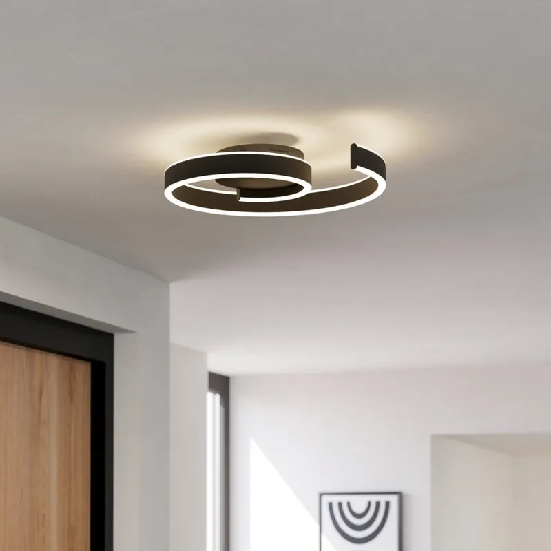 Přímo Od Výrobce Eglo - LED RGBW Stmívatelné stropní svítidlo LED/37W/230V 3000-6500K černá