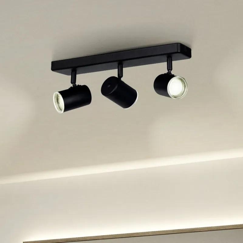 Eglo - Koupelnové bodové svítidlo 3xGU10/5W/230V IP44 černá Akční Cena