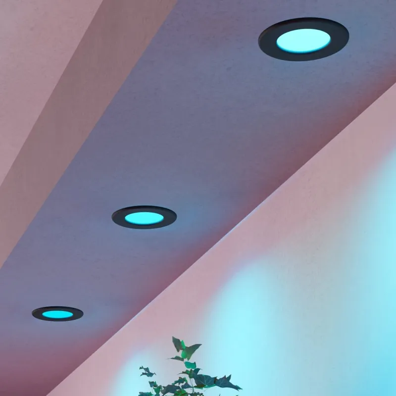 Eglo - SADA 3xLED RGBW Stmívatelné koupelnové podhledové svítidlo LED/2,8W/230V 2700-6500K pr. 8,8 cm IP44 černá Nízká Cena