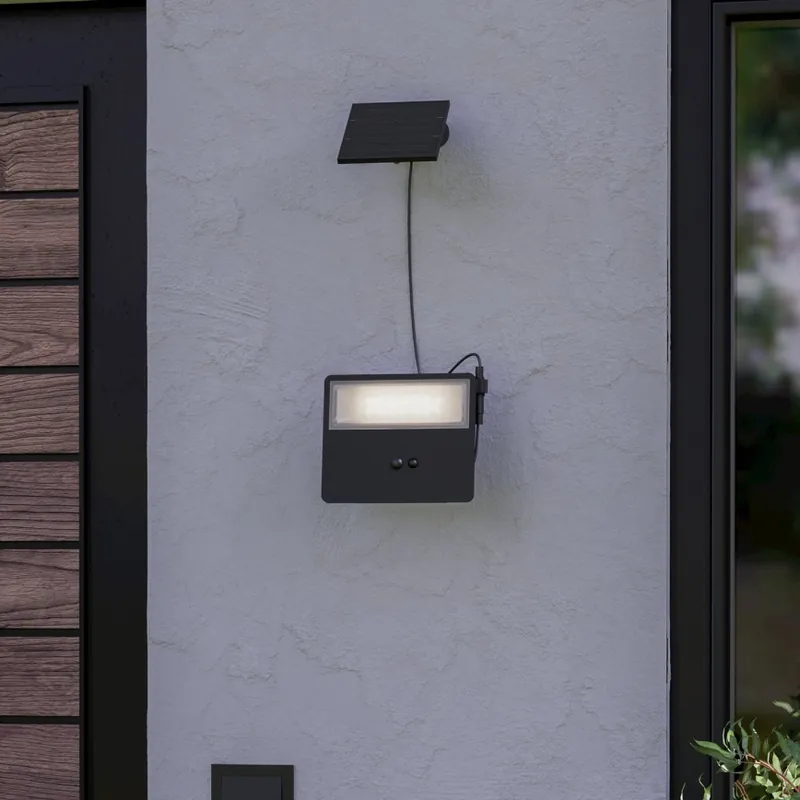 Eglo - LED Solární násástěnné svítidlo se senzorem LED/8,7W/3,7V 3600 mAh IP44 černá Nejlepší Cena