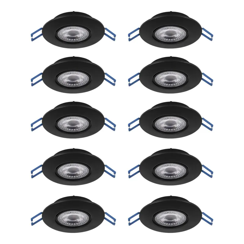 Značkový Eglo - SADA 10xLED Podhledové svítidlo LED/4,9W/230V 2700/4000/6500K pr. 9 cm černá