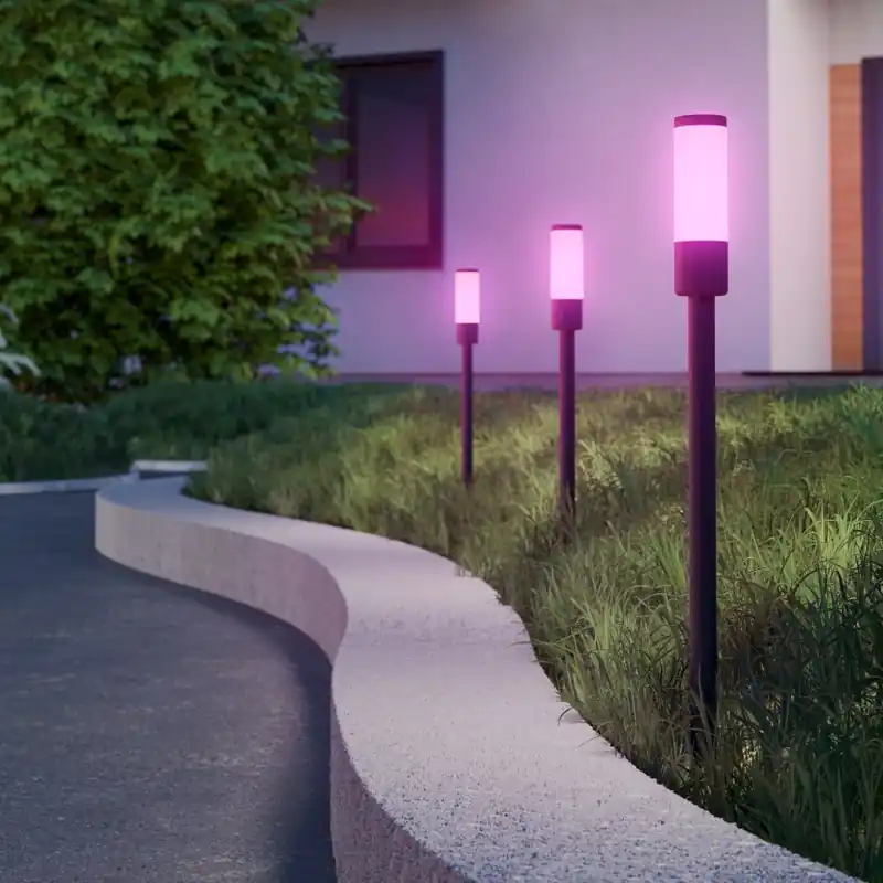 Eglo - SADA 3x LED RGB Venkovní lampa LED/1W/230V IP44 černá + dálkové ovládání Ověřený