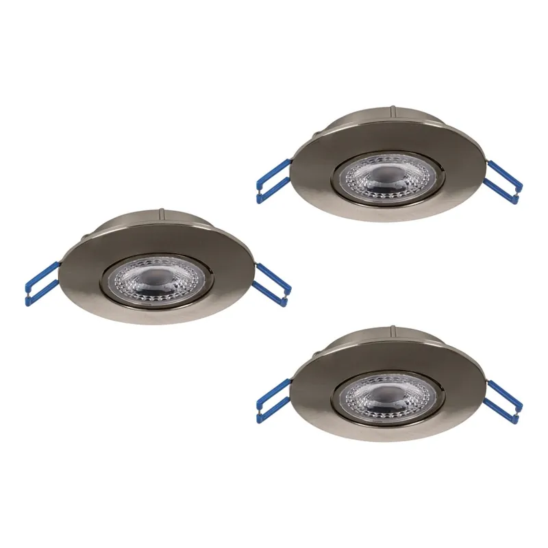 Cenově Výhodný Eglo - SADA 3xLED Podhledové svítidlo LED/4,9W/230V 2700/4000/6500K pr. 9 cm matný chrom