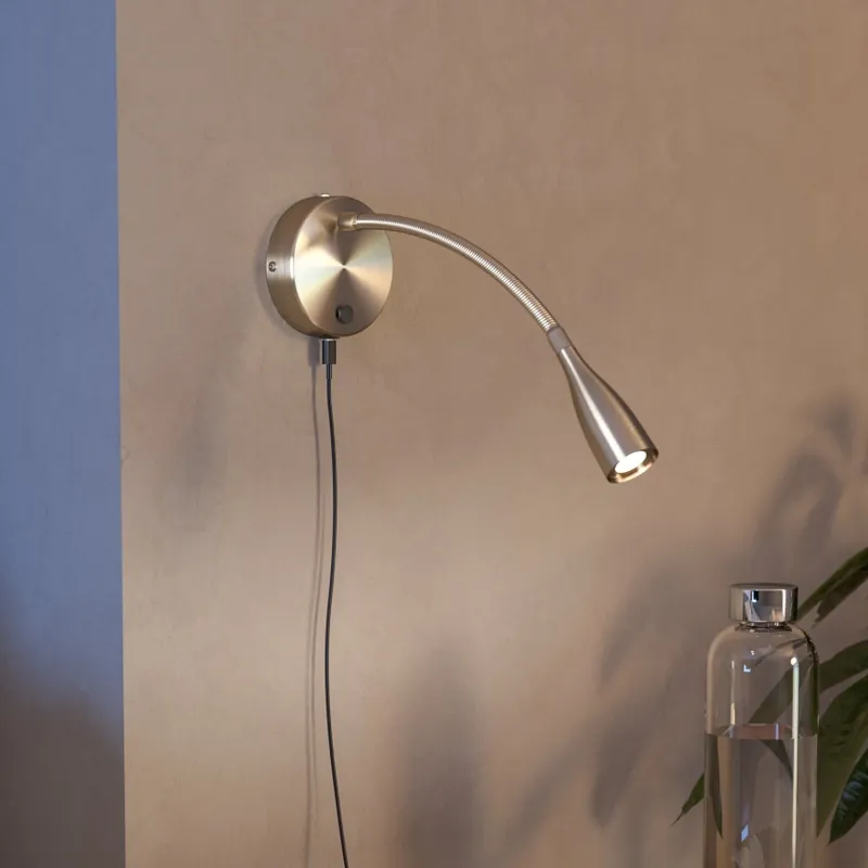 Akční Nabídka Eglo - LED Flexibilní nástěnná lampa s USB LED/3,8W/230V matný chrom