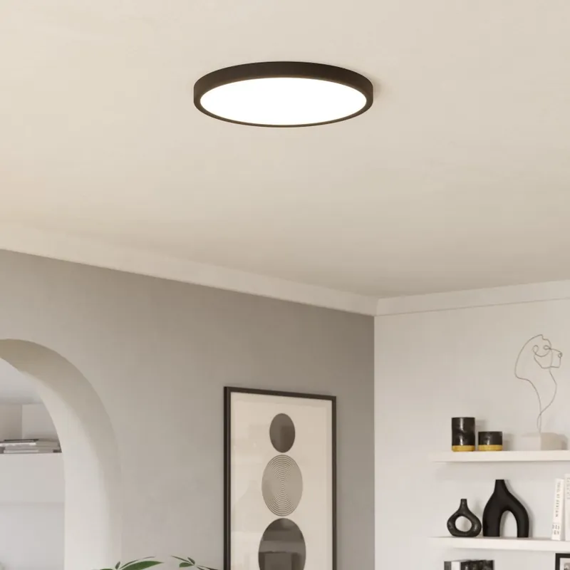 Omezená Nabídka Eglo - LED Stropní svítidlo LED/17W/230V 2700/4000/6500K pr. 38,9 cm černá
