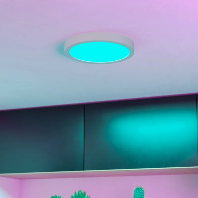 Časově Omezené Eglo - LED RGBW Stmívatelné koupelnové stropní svítidlo LED/11,2W/230V 2700-6500K pr. 21,1 cm IP44 bílá