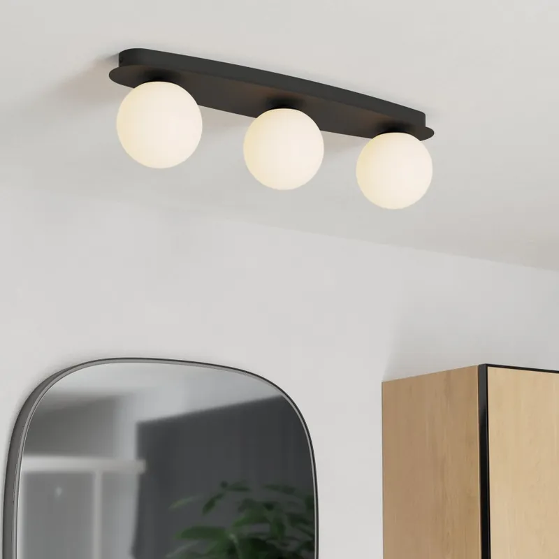 Značkový Eglo - LED Koupelnové stropní svítidlo 3xG9/4,2W/230V IP44 černá