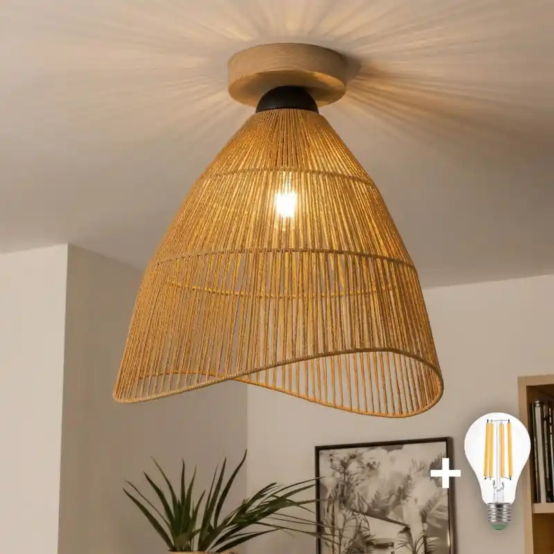 Brilagi - LED Přisazený lustr CERIA BOHO 1xE27/40W/230V pr. 50 cm hnědá/dub Kup Teď