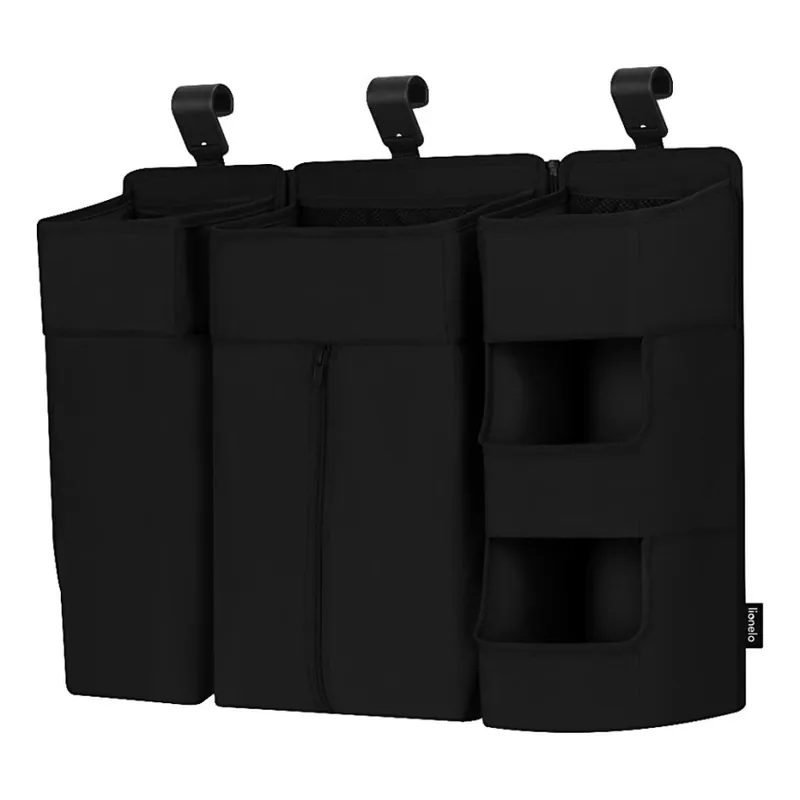 Lionelo - Organizér na postýlku 3v1 SIDEPOCKET Black Akční Nabídka