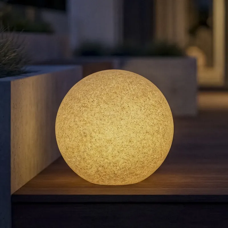 Venkovní lampa STONO 1xE27/15W/230V pr. 20 cm IP65 béžová Originální
