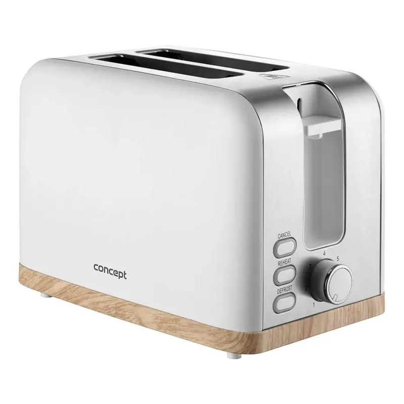 Dokud Zásoby Vydrží Concept TE2015 - Topinkovač s dvěma otvory 930W/230V bílá