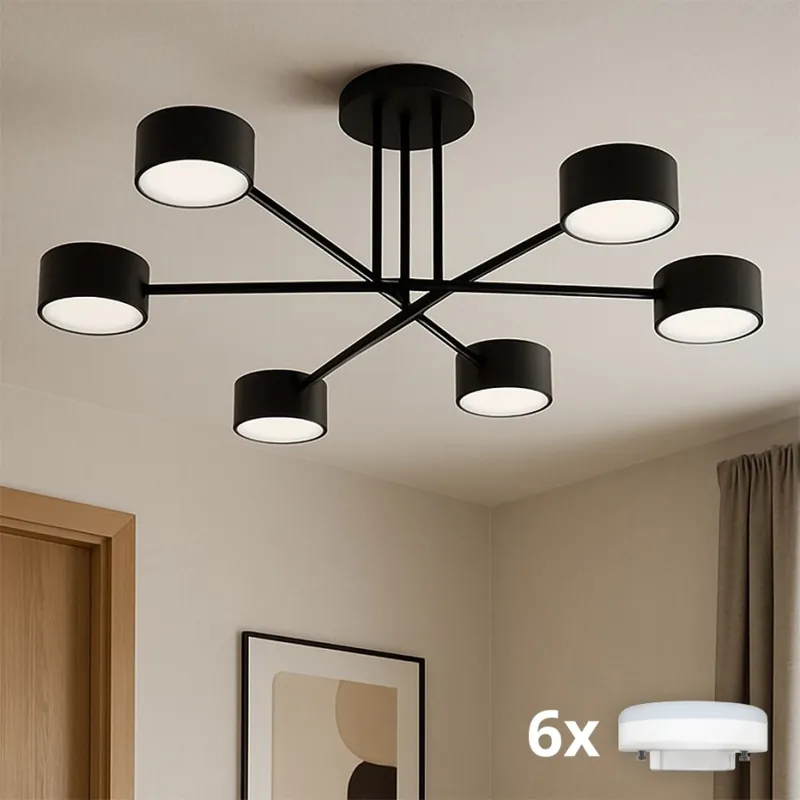 Jen Po Omezenou Doba Brilagi - LED Přisazený lustr MONO 6xGX53/13W/230V černá