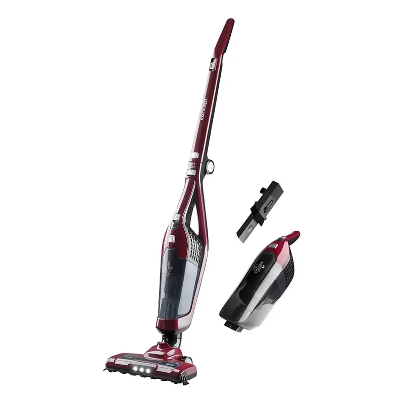 Sezónní Sleva Concept VP4136 - Bezdrátový tyčový vysavač 2v1 100W/22,2V 2200 mAh červená