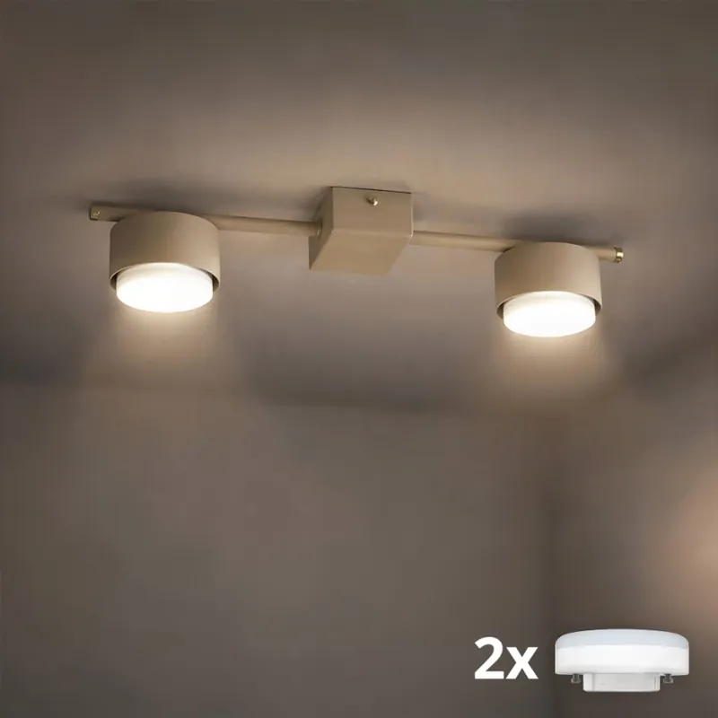 Brilagi - LED Bodové svítidlo MONO 2xGX53/13W/230V béžová Expresní Doručení