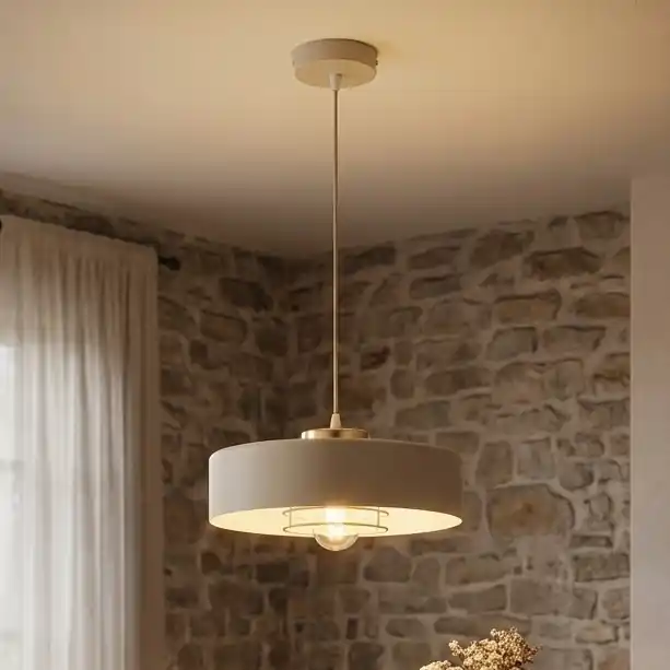 Brilagi - Lustr na lanku SPRING 1xE27/60W/230V pr. 30 cm béžová/zlatá Must-Have