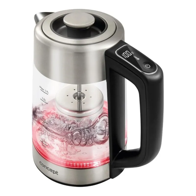 Concept RK4190 - Rychlovarná konvice s termotegulací a sítkem 1,7 l 2200W/230V nerez Akční Nabídka