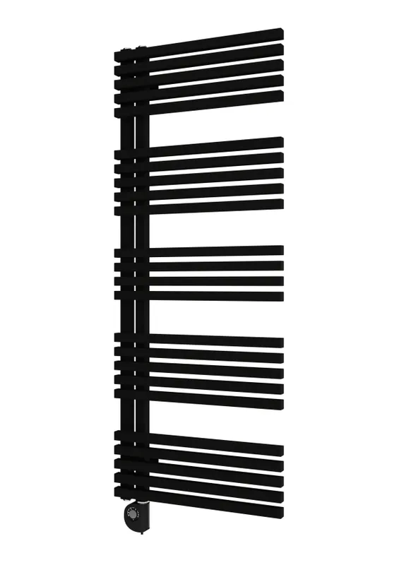 Expresní Doručení Vertaduro - Koupelnový radiátor s termostatem MICHELLE 600W 129x50 cm černá
