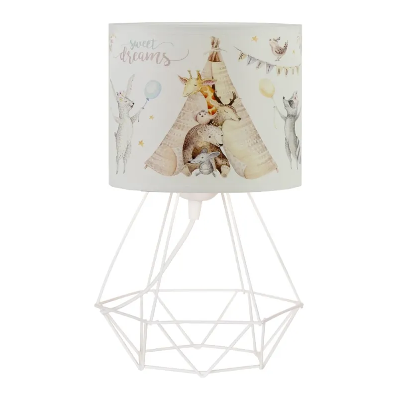Dětská stolní lampa KIDS ROOM 1xE27/60W/230V pr. 18 cm zvířátka Vrácení Zdarma