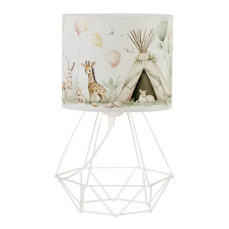 Dětská stolní lampa KIDS ROOM 1xE27/60W/230V pr. 18 cm zvířátka Hit Sezóny
