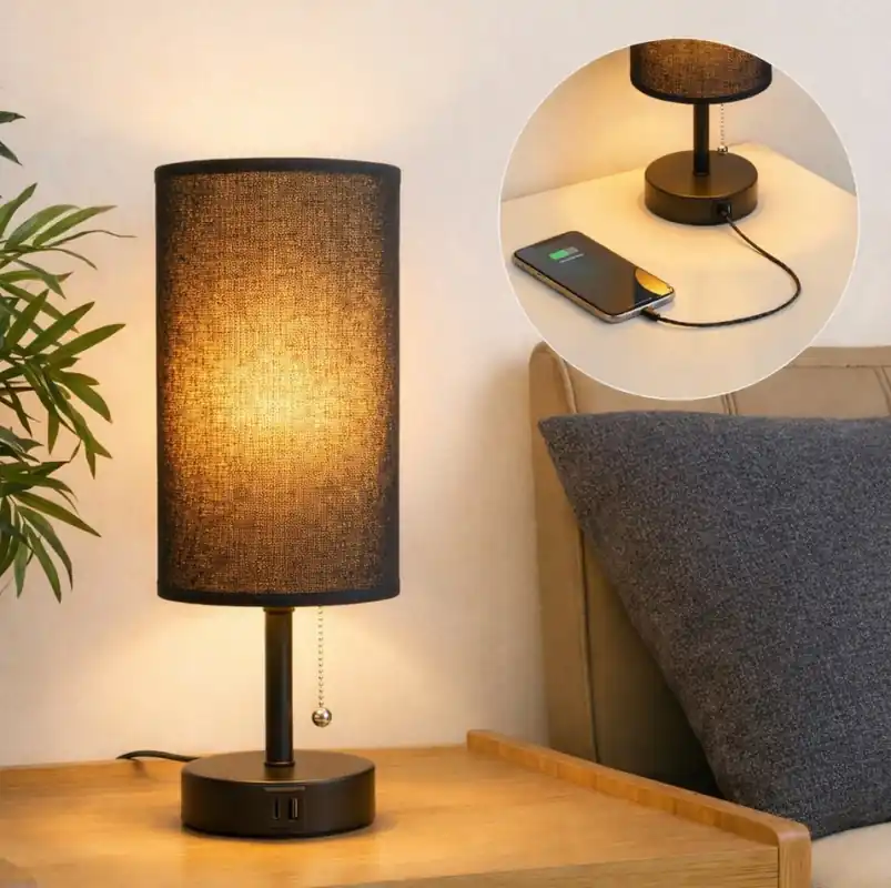 Ihned K Objednání Brilagi - Stolní lampa s USB portem TABLON 1xE27/25W/230V černá