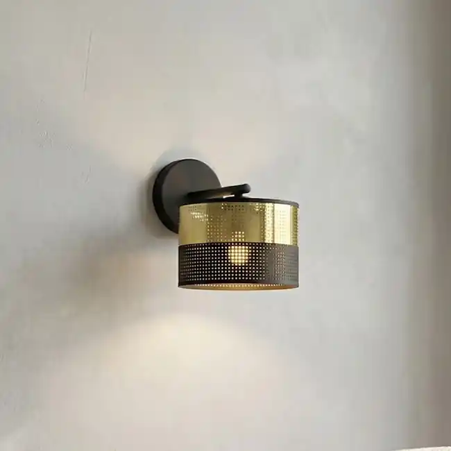 Nástěnná lampa LUX 1xE27/15W/230V černá/zlatá Super Cena