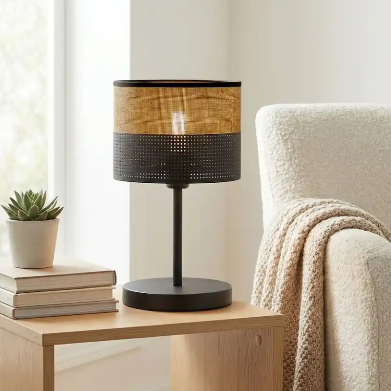 Nakupujte Hned Stolní lampa KARBON 1xE27/15W/230V černá/hnědá