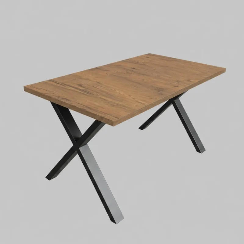 Rozkládací jídelní stůl DOMO 150/190x80 cm dub lefkas/černá Kup Teď